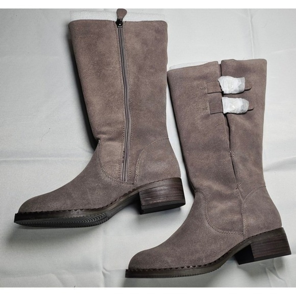 New Gentle Souls by Kenneth Cole Brian Suede‎ Knee High Boots Gray Women US 5.5 - Picture 2 of 13
